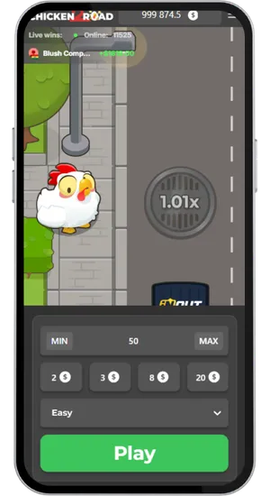 Chicken Road 2 selezione della puntata su mobile